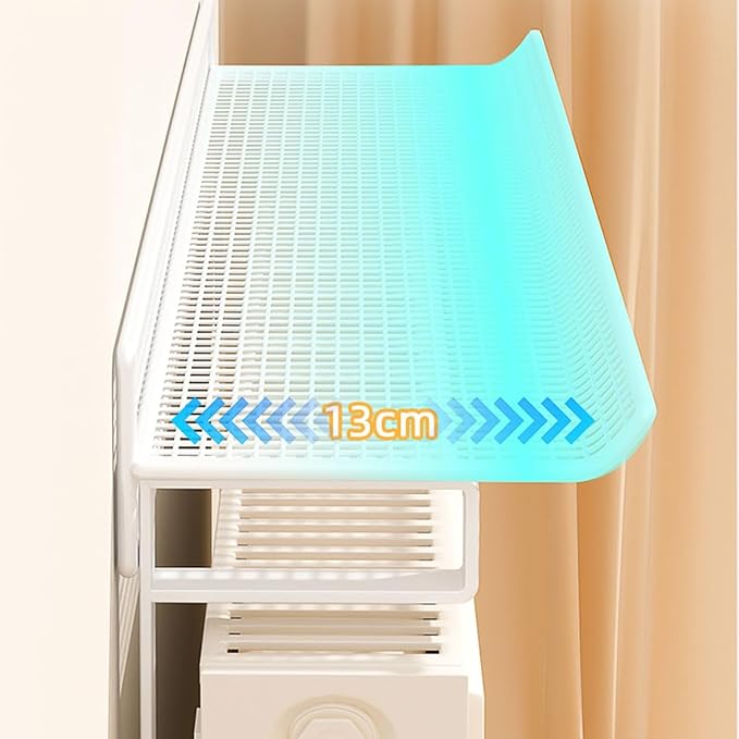 Radiator Shelf No-Punch Installation Storage Space with Side Rails for Office, Hallway, Living Room, Kitchen, Bedroom, Bathroom(B,35.43 in/90cm)