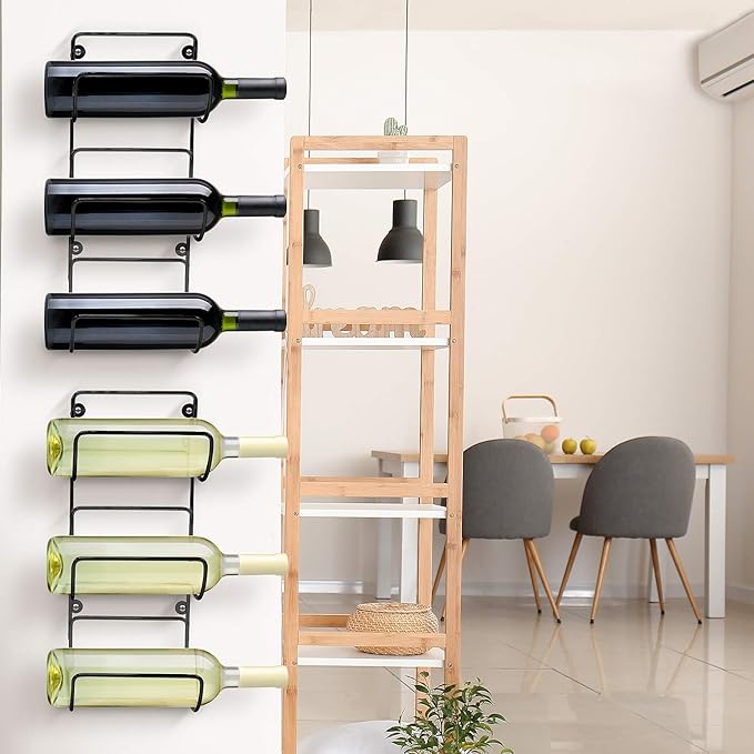 Sorbus Towel Holder for Bathroom Wall - 6 Level Wall Mounted Towel Rack Shelves for Rolled Bath Towels, Washcloths, Linens - Black Hanging Towel Racks for Bathroom, Spa, Salon, Towel Storage Organizer