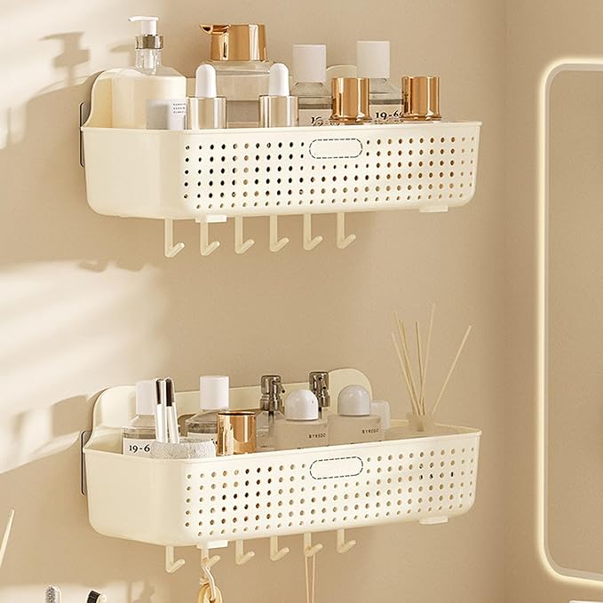 Space Saving Wall Shelf for Bathroom Kitchen Easy Installation Multiple Layer Cosmetic Organizers Bathroom Shelves