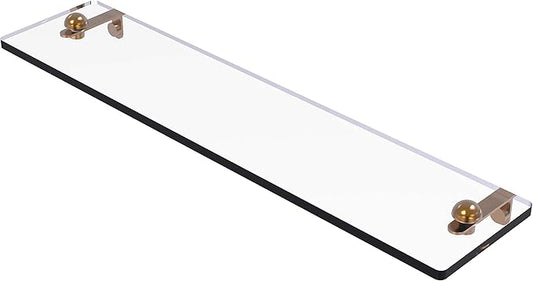 Allied Brass RC-1/22 22 Inch Vanity Beveled Edges Glass Shelf, Brushed Bronze