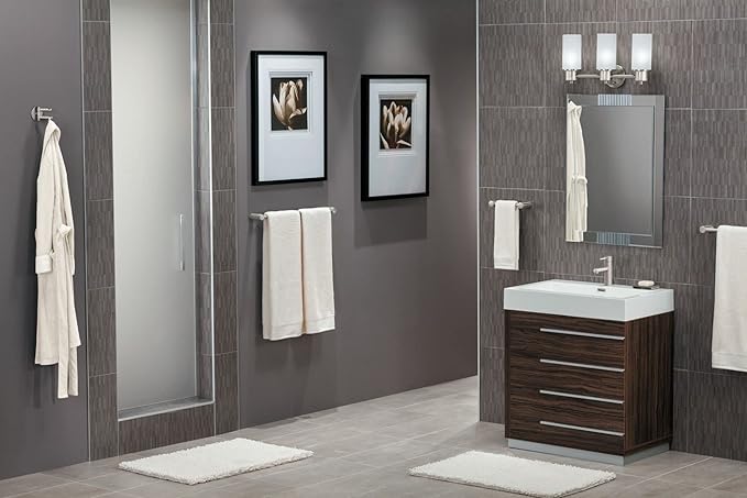 Moen YB0424BN Align 24-Inch Modern Single Towel Bar for Bathroom or Kitchen, Brushed Nickel