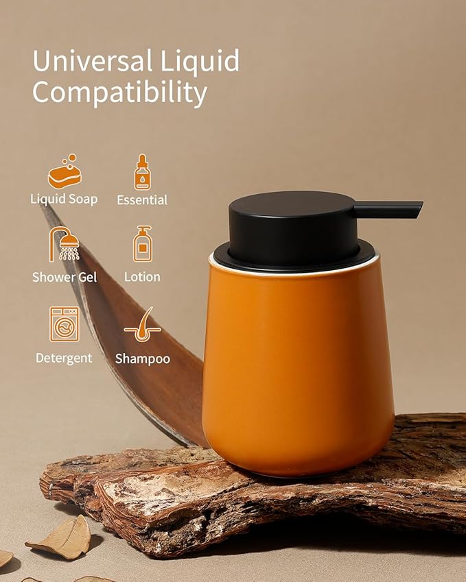 BosilunLife Bathroom Accessories Set 3 pcs (Orange-Liquid)