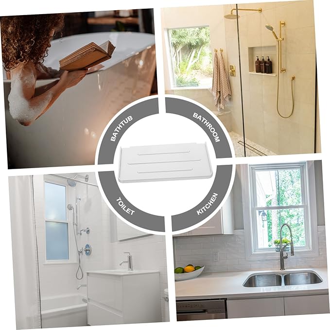 OSALADI Wall Mounted Phone Holder No Drill Bathroom Shelf Space-Saving Storage Rack for Toiletries and Essentials Durable Design for Bathrooms and Showers