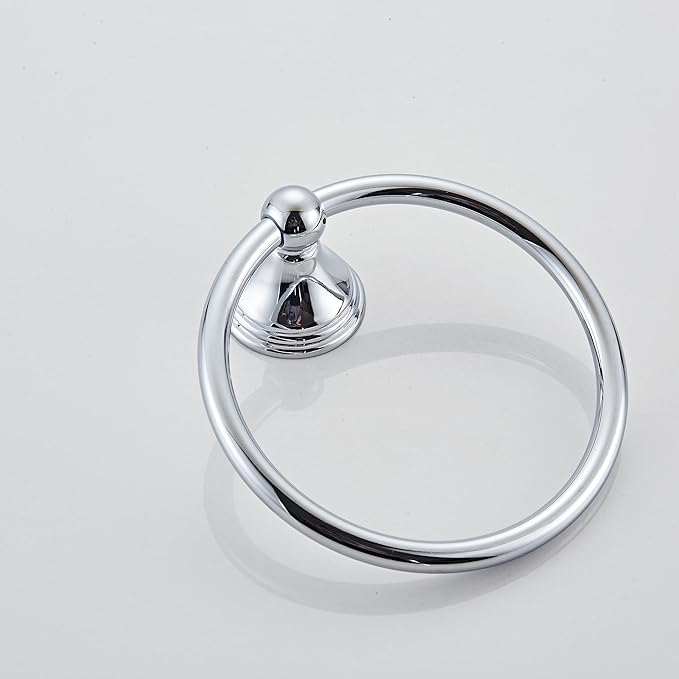 Towel Ring for Bathroom,Chrome Hand Towel Holder 1 Pack, Bathroom Accessories and Towel Racks for Bathroom Wall Mount