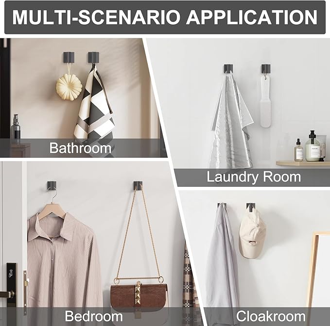 10 Pieces Matte Black Towel Bar Set, Double Dase Toilet Paper Holder Bathroom Hardware Set, 23.6 Inch Stainless Steel Towel Rack for Bathroom Wall Mounted