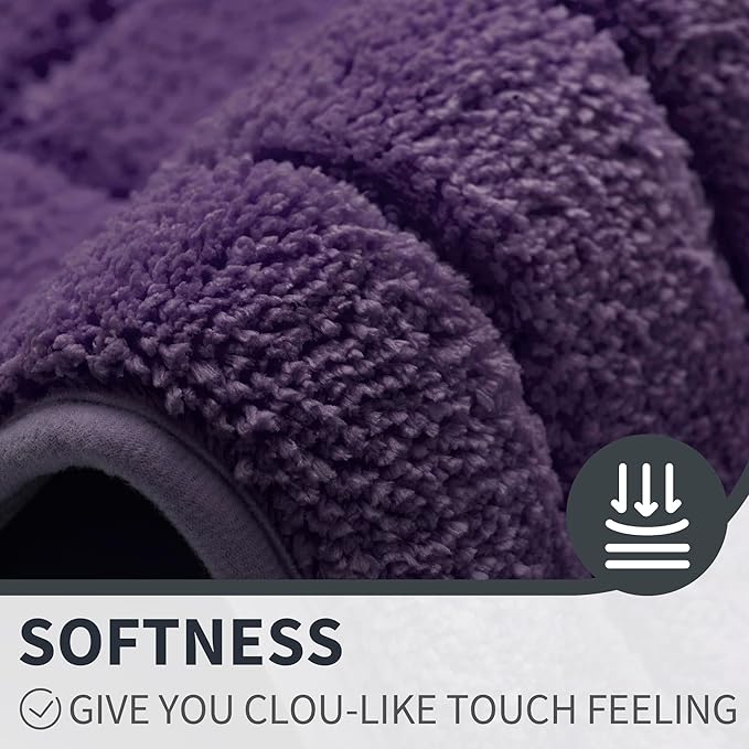 GRANNY SAYS Bathroom Rug Mat,36" x 24" Bath Mats for Bath Non-Slip, Super Soft and Water Absorbent, Microfiber Bath Rugs, Machine Wash Dry, Large Bath Rugs for Bathroom Floor, Purple