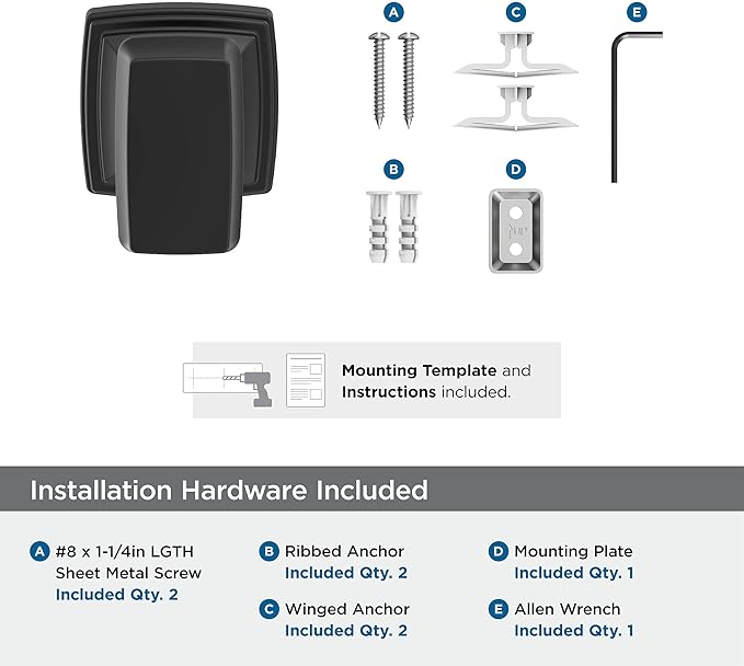 Amerock BH36030MB | Matte Black Single Robe Hook | 2-1/8 in. (54 mm) Length Towel Holder | Revitalize | Towel Hook for Bathroom | Bathroom Hardware | Bath Accessories