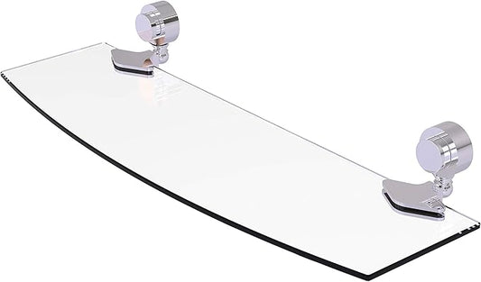 Allied Brass 433/18 Venus Collection 18 Inch Glass Shelf, Polished Chrome