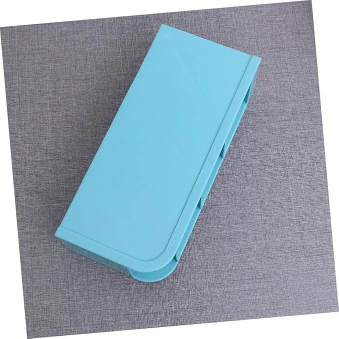 Diagonal Makeup Brush Holder and Stationery Organizer Small Blue Desktop Storage Box for Office and Home Use Durable and Stylish Design for Pens Brushes and Cosmetics