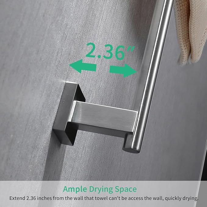 Miyili 30-Inch Towel Bar SUS 304 Stainless Steel Towel Holder Rack for Bathroom Wall Mount Brushed Finish, A02N75A