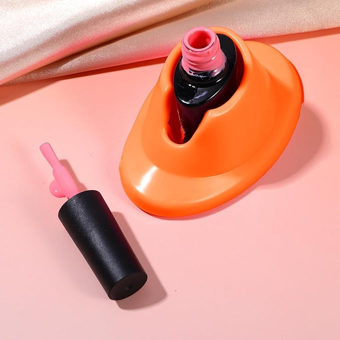 YUXIANLB 2PCS Nail Polish Bottle Holder Soft Rubber Nail Polish Bottle Holder Anti-Spill Bottles Stand Nails Holders For Painting Manicure Display Tools Nails Polishes Accessories Nailart Supplies