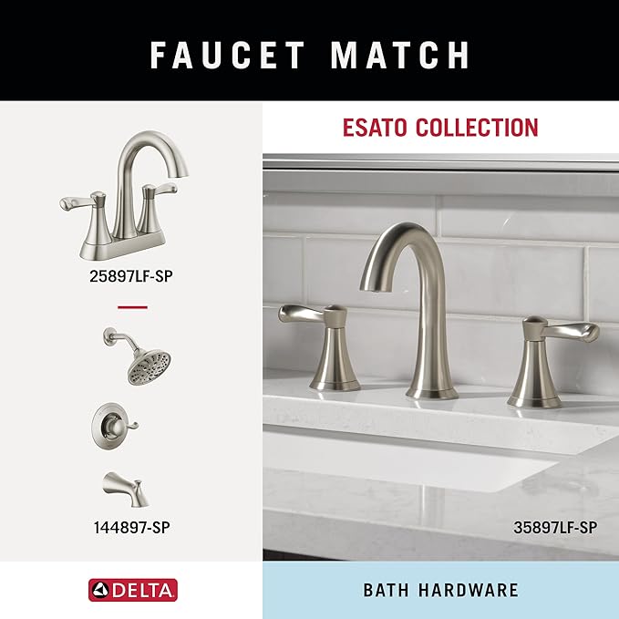 Delta Esato (1-Pack) Hand Towel Holder SpotShield Brushed Nickel Towel Racks for Bathroom Wall Round Towel Ring Holder for Bath Towel Hanger for Kitchen, Bathroom Accessories ESA46-DN