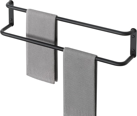 Alise Double Towel Bar,28 Inch Towel Racks for Bathroom, SUS304 Stainless Steel Towel Bar for Bathroom Wall,Quick Drying Bathroom Towel Holder Bath Towel Hanger,Matte Black