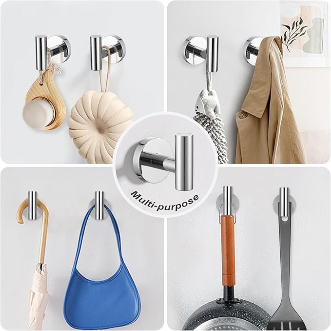 5-Piece Towel Bar Set Polish Chrome Bathroom Hardware Accessories Set Upgraded Toilet Paper Holder with Shelf Towel Holder Set for Bathroom Stainless Steel Wall Mounted