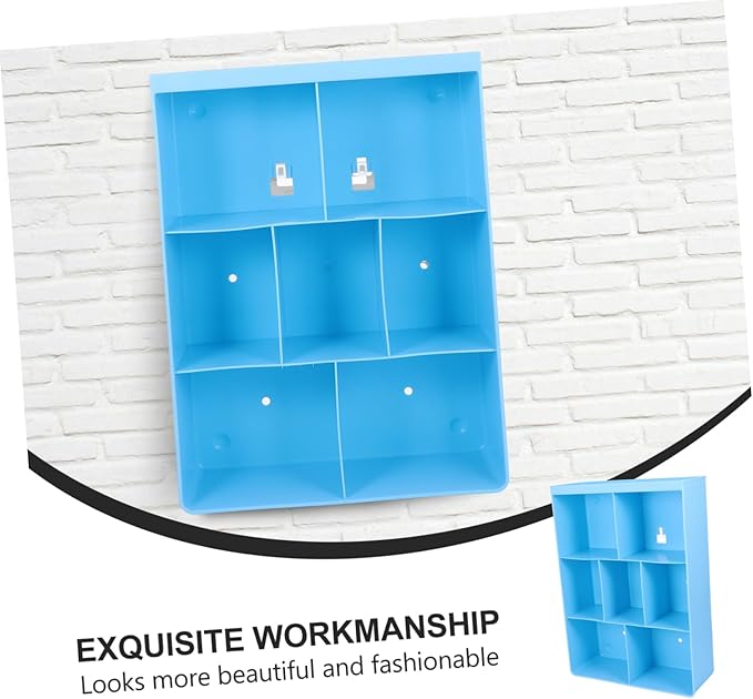 ORFOFE 1pc Wall-Mounted Storage Rack Adhesive Compartments Shelf for Bathroom Kitchen Living Room Material Nail Design for Cosmetics and Essentials