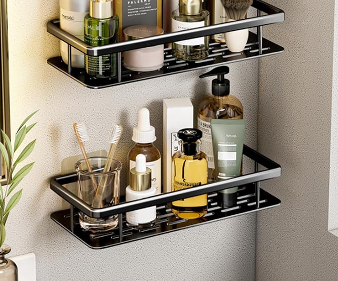 Storage Shelves Bathroom washbasin Storage Kitchen, Double Patch Square Basket-