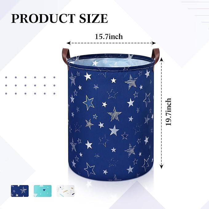 Patelai 3 Pieces Large Laundry Hamper Collapsible Organizer Storage Bin Waterproof Foldable Dirty Clothes Laundry Basket for Home Bathroom(Floral,20 x 16 Inch)