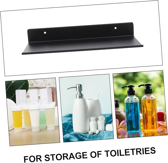 Cabilock Bathroom Wall Hanging Storage Shelf Aluminum Organizer for Sundries Towels and Toiletries Easy Installation Design Space-Saving for Home and Office Use