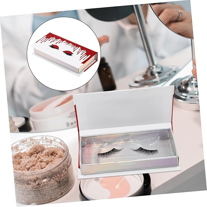 2pcs Eyelash Case Portable Storage Box Elegant Packaging for False Lashes Lightweight Organizer Reusable Eyelash Holder for Daily Makeup Use