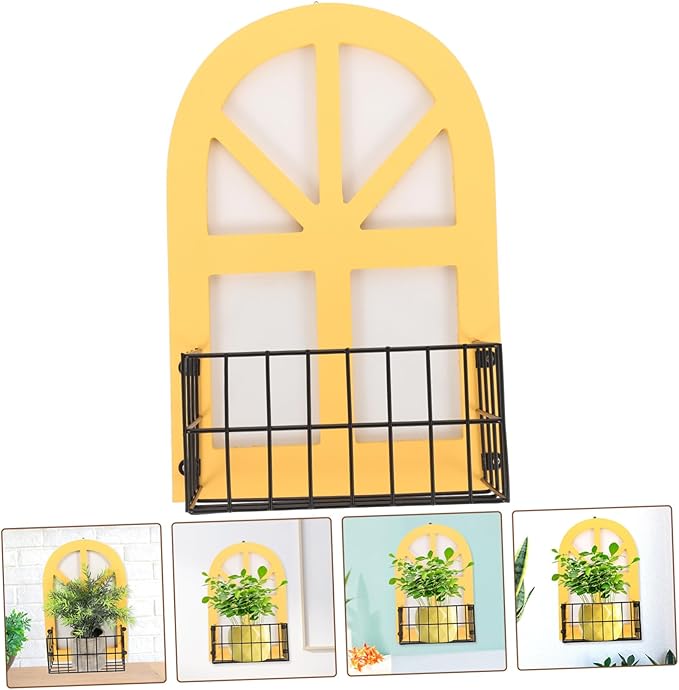 PRETYZOOM Wall Mounted Retro Storage Basket Single Placement Rack for Home Decoration Multi Purpose Organizer Shelf for Bathroom Living Room and Bedroom Easy Installation