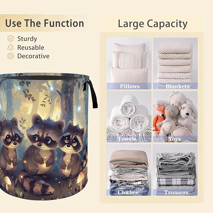 Vintage Motorcycle Laundry Basket Hamper for Boys Girls Kids Adults, Foldable Waterproof Oxford Clothes Storage Bin, Biker Organizer for Bedroom Bathroom Room Decor 19.7"x15.8"