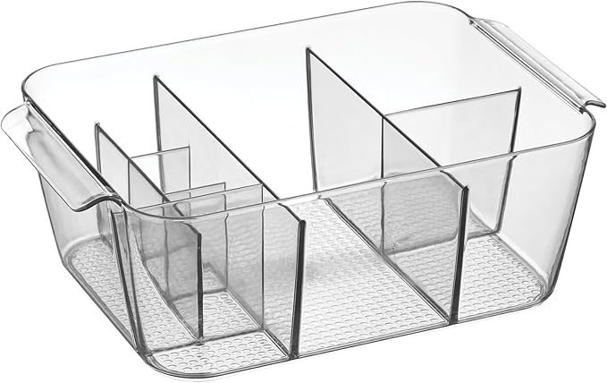 iDesign Makeup Organizer for Countertop - Storage for Cosmetics and Toiletries, Set of 2, Clear, Made in USA