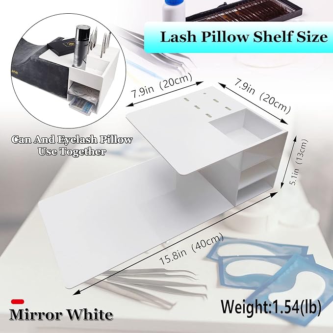 Lash Shelf Organizer, Eyelash Extension Pillow Shelf Stand, Must Have for Lash Techs Tray Makes Making Way More Efficient, Faster and Easier.