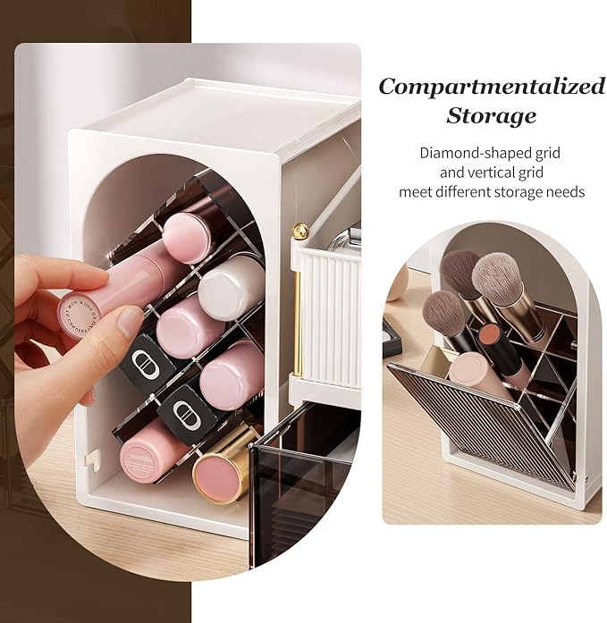 Modular Makeup Organizer, Clear Acrylic Cosmetic Storage Box with Drawer, Vanity Countertop Organizer for Makeup, Skincare and Beauty Accessories – Multiple Styles