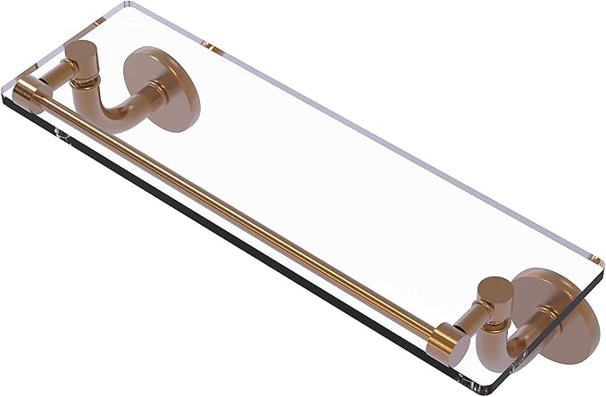Allied Brass RM-1-16-GAL Remi Collection 16 Inch Vanity Gallery Rail Glass Shelf, Brushed Bronze