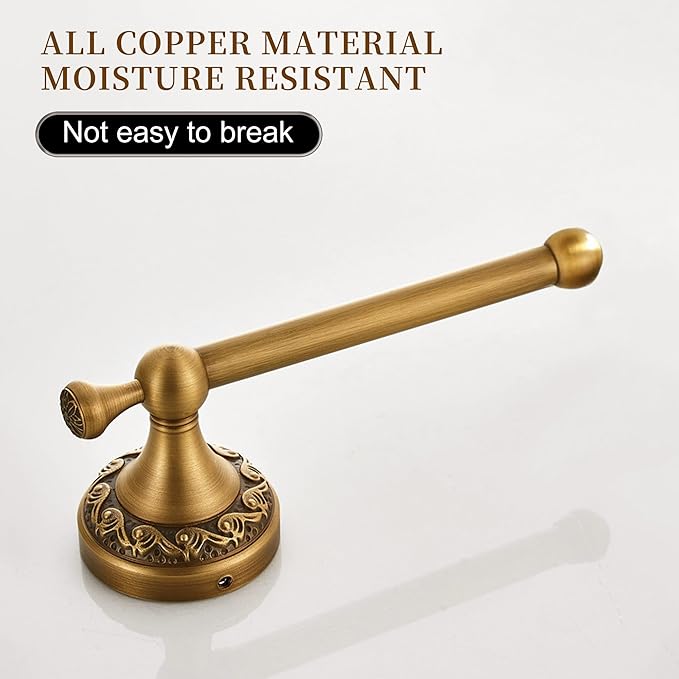 Wall Mounted Bathroom Toilet Paper Holder,Roll Tissue Holder Antique Brass Pattern Carving,Brushed Bronze