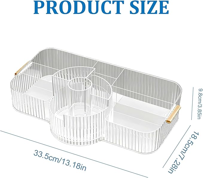 Rotating Perfume Organizer,Cologne Stand,Cologne Organizer for Men,Clear Bathroom Countertop Organizer, Dresser Organizer for Bedroom,Makeup Organizer Countertop with Brush Holder