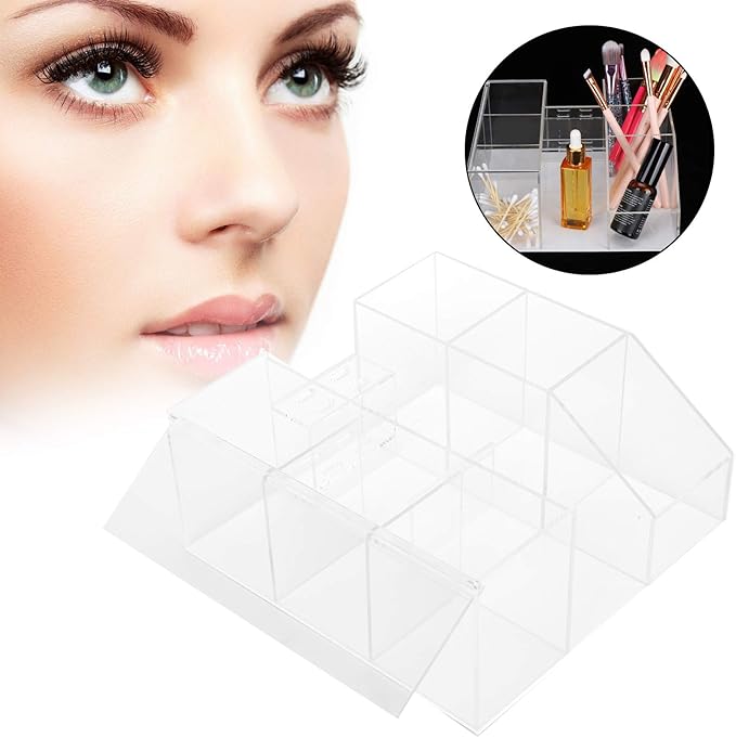 ZJchao eyelash beauty organizer,Eyelash Beauty Vanity Makeup Organizer Acrylic Eyelash Grafting Tool Storage Box Beauty Tool Display Rack Lipstick Organizer Cosmetic Cases for Home Eyelash Salon