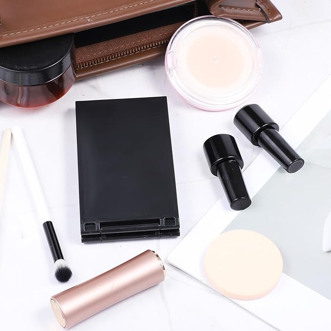 Vin Beauty 4 Way Mirror Foldable Makeup Mirror Portable 360 Degree Handheld Haircut Mirrors 4 Barber Desktop DIY Haircut Tool for Hair Cuting Styling Grooming Sided Self Haircuts for Home and Salon
