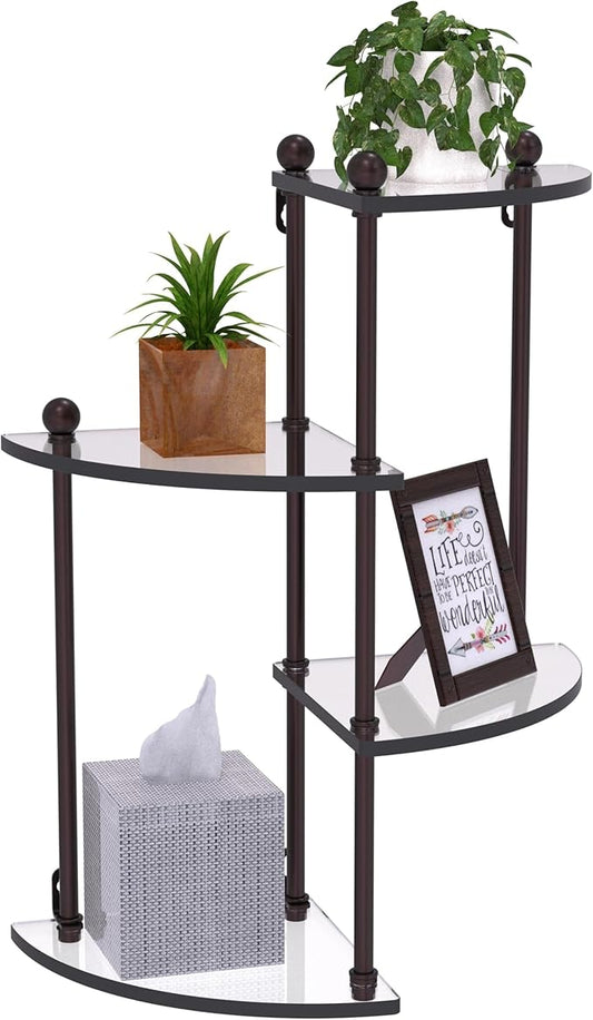 Prestige Regal 4 Tier Glass Wall Shelf