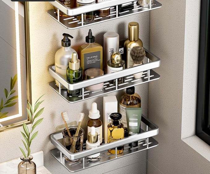 Shelf, Bathroom washbasin, Storage Kitchen, Single Layer Thickened-Patch Square Basket