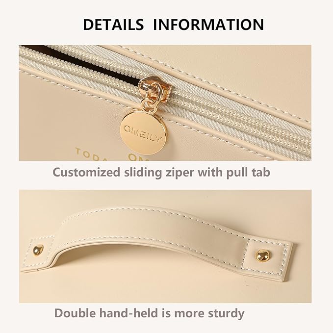 Omeily Travel Makeup Bag Toiletry Bag for Women Large Cosmetic Travel Bag Makeup Storage Box Skincare Organizer Vanity Organizer Bag Multi-Function Makeup Organizer with Compartments Travel essentials