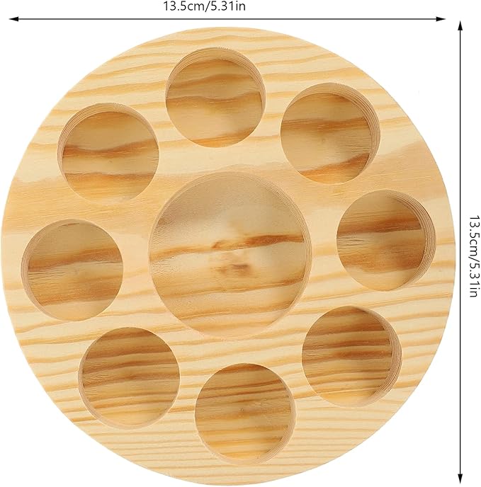 Beaupretty Essential Oil Storage Rack Small Bottle Tray Nail Polish Organizer Wooden Essential Oils Display Holder for Home Salon