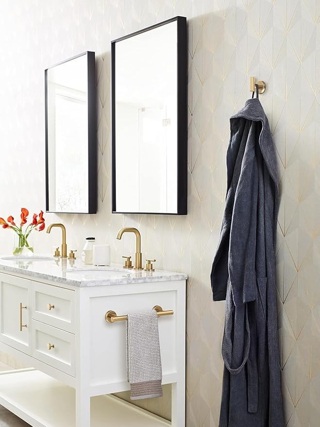 Amerock BH26546CZ | Champagne Bronze Towel Bar | 9 in (229 mm) Towel Rack | Arrondi | Bathroom Towel Holder | Bathroom Hardware | Bath Accessories