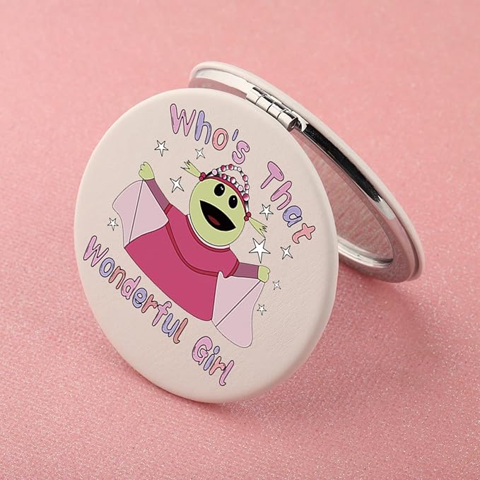 WUSUANED Funny Green N Makeup Mirror Who That Wonderful G Mirror Cartoon Fan Gift N Princes Lover Gift