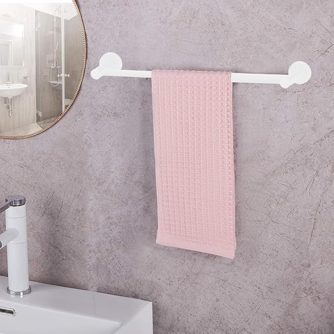 MGahyi Towel Racks for Bathroom-Adjustable Towel Holder(13.18inch-24inch) Sturdy and Rustproof Towel Bar Wall Mounted, Single Towel Bar Rod for Bathroom Accessories (White, 1Pack)