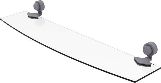 Allied Brass 433/24 Venus Collection 24 Inch Glass Shelf, Matte Gray