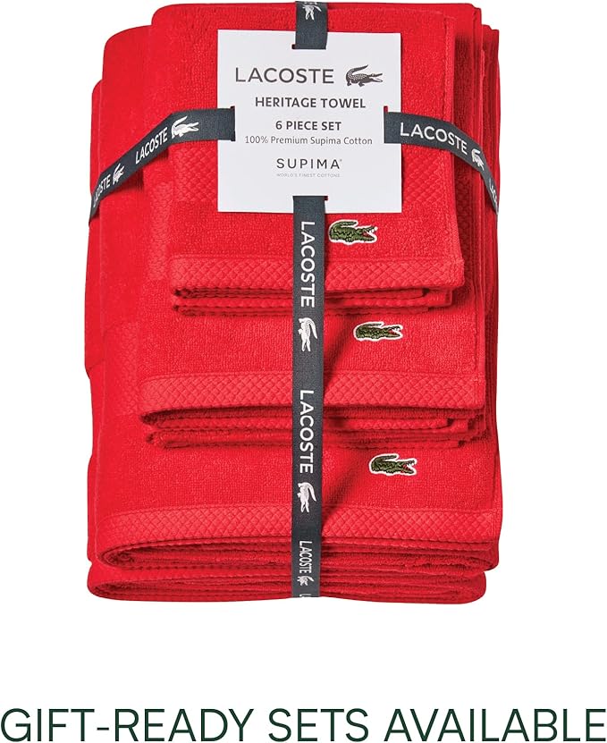 Lacoste Heritage 100% Supima Cotton Tub Mat, Formula One, 21" x 31" – Highly Absorbent & Quick Drying, Premium Super Soft Bath Towel, Bathroom Essential, Gift for All Occasions, Machine Washable