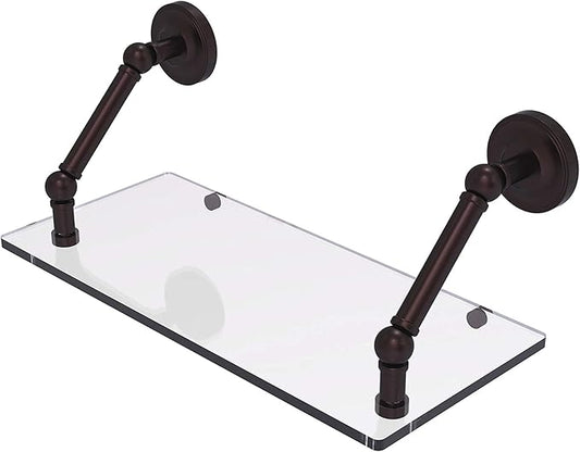 Allied Brass PR-1-18 Prestige Regal Collection 18 Inch Floating Glass Shelf, Antique Bronze
