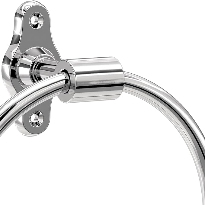 Franklin Brass Calloway (1-Pack) Hand Towel Holder Polished Chrome Towel Racks for Bathroom Wall Round Towel Ring Holder for Bath Towel Hanger for Kitchen, Bathroom Accessories CLWY46-PC