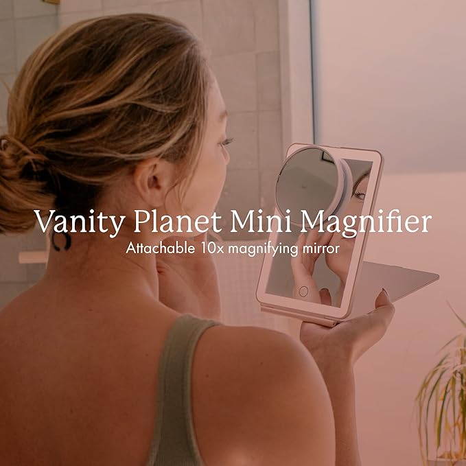 Vanity Planet Pose Mini Travel Mirror Magnifier Attachable 10x Magnifying Mirror with Suction Mount - Mounts Easily to Pose and Mini Pose Makeup Mirrors