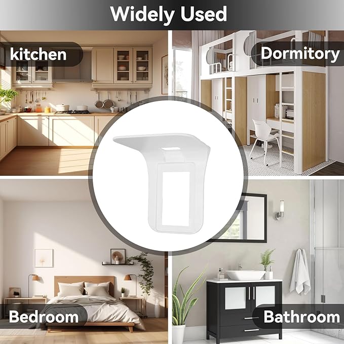 Outlet Shelf, Outlet Shelf Wall Holder ABS Plastic Bathroom Wall Organizer Holder for Smart Home Devices, Phones, Speaker