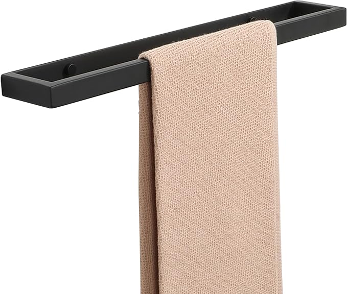 Alise 16 Inch Towel Bar,Towel Holder for Bathroom,Towel Racks for Lavatory,SUS304 Stainless Steel Hand Towel Hanger,Wall Mount Towel Rail,Matte Black