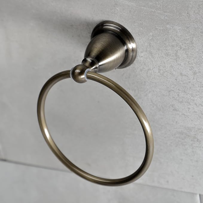 Kingston Brass BA1754AB Heritage Towel-Ring, Antique Brass, 7-3/4"