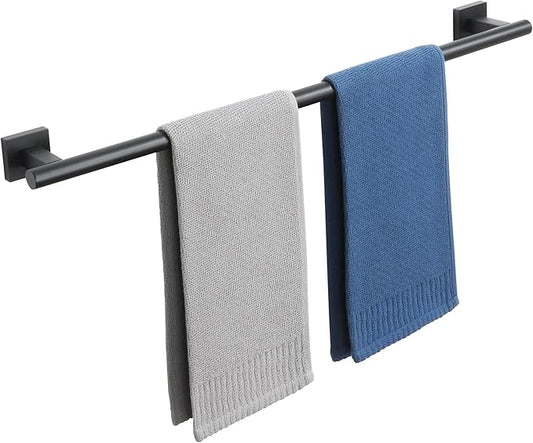 Alise Bathroom Towel Bar, 28 Inch Towel Racks for Bathroom, SUS304 Stainless Steel Hand Towel Holder Heavy Duty Towel Rack Wall Mounted Matte Black Towel Bar