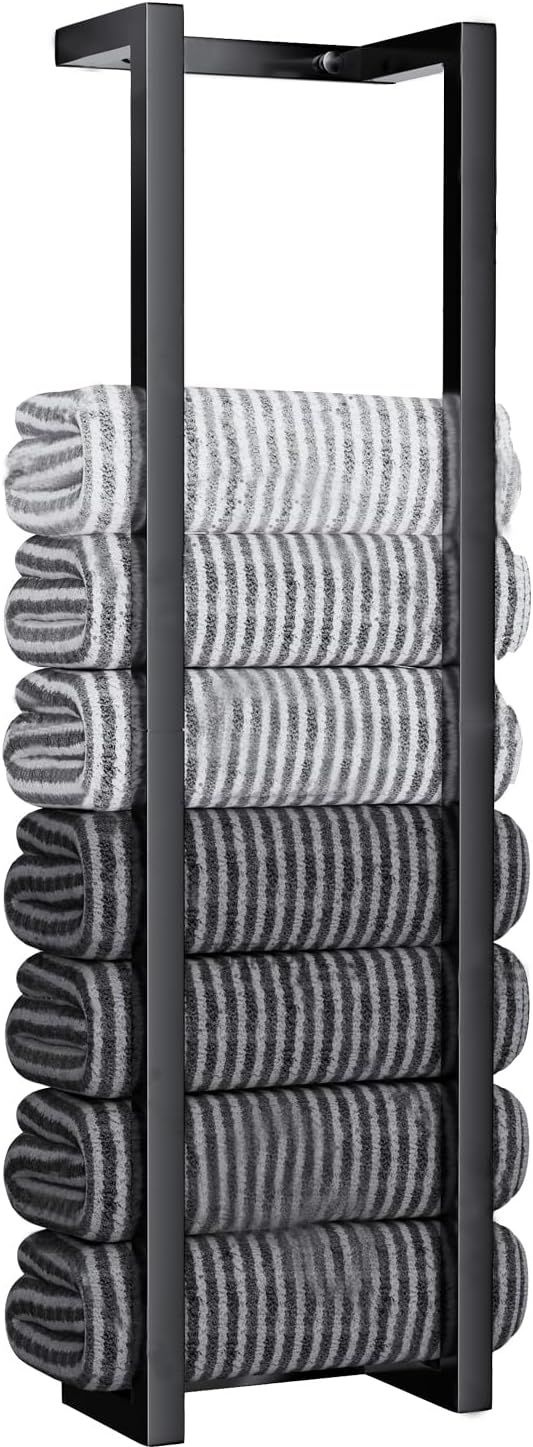 Modern Towel Racks for Bathroom, Wall Mounted Towel Holder in Stainless Steel, Space-Saving Towel Storage for Rolled Towels, Minimalist Bathroom Organizer for Small Bathrooms, RV & Dorm